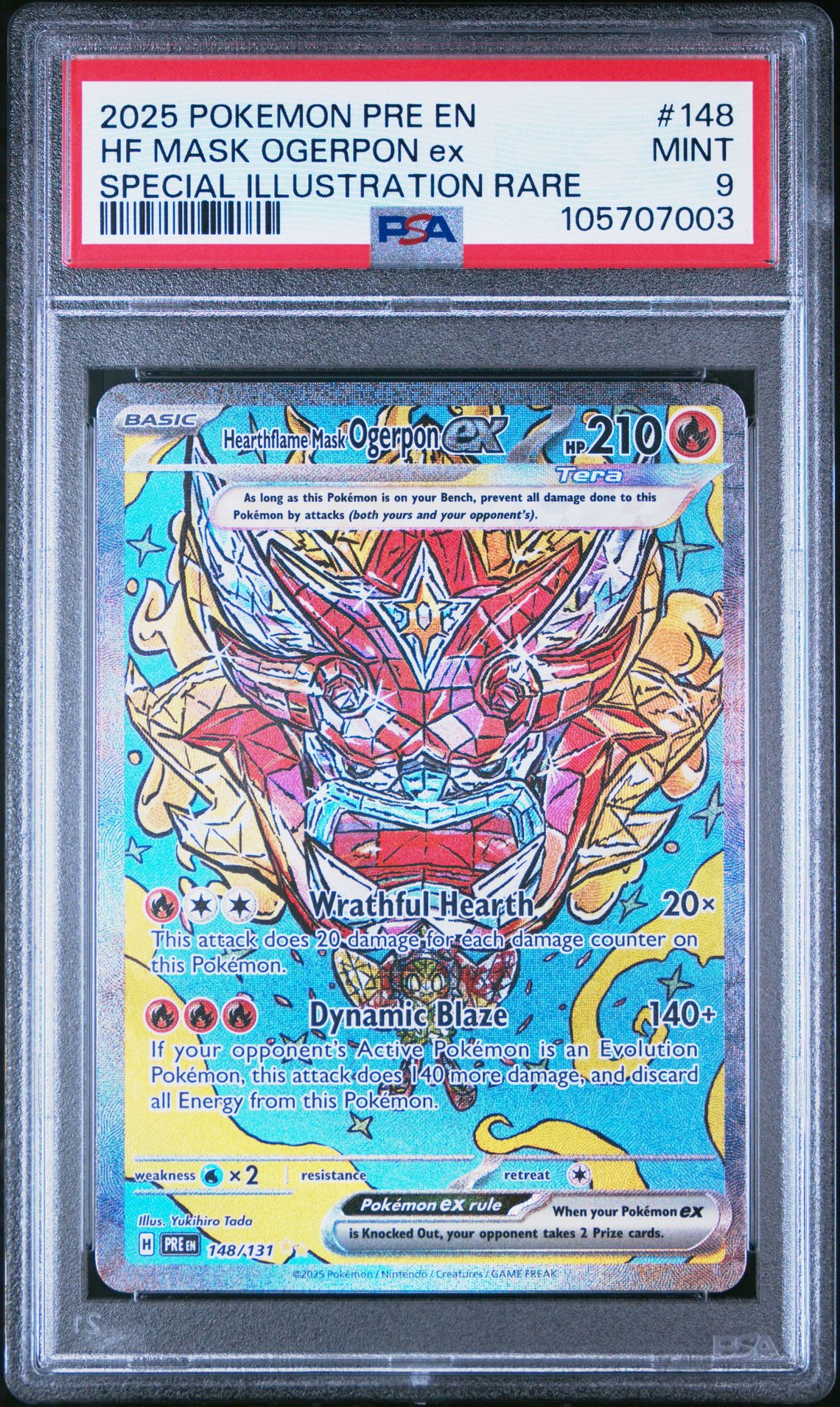 2025 Pokemon POKEMON PRE EN-PRISMATIC EVOLUTIONS SPECIAL ILLUSTRATION RARE #148 Hf Mask Ogerpon Ex front