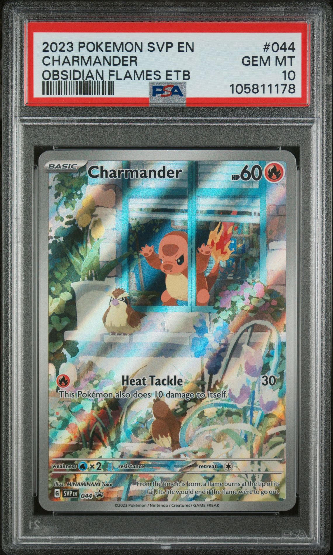 2023 Pokemon POKEMON SVP EN-SV BLACK STAR PROMO OBSIDIAN FLAMES ETB #044 Charmander front