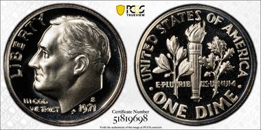 1971-S 10C PR69CAM