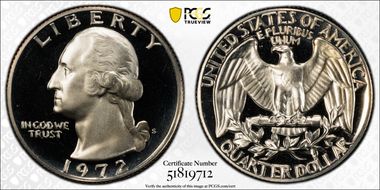1972-S 25C PR69CAM