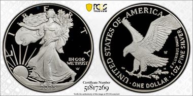 2025-W $1 Silver Eagle First Strike PR70DCAM