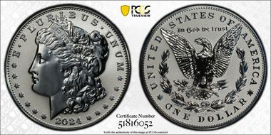 2024-S $1 Morgan Dollar Rev PR Two-Coin Reverse Proof Set PR69