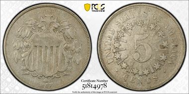 1867 5C Rays VF30