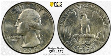 1964-D 25C MS64