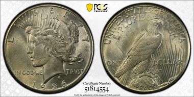 1926 $1 MS62