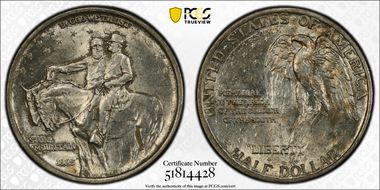 1925 50C Stone Mountain MS62