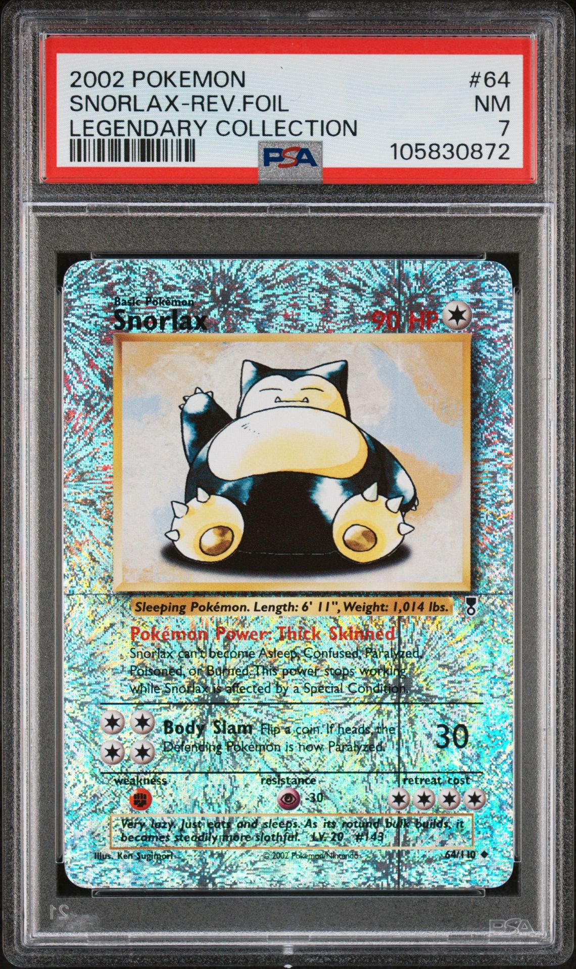 2002 Pokemon POKEMON LEGENDARY COLLECTION #64 Snorlax-Rev.Foil front