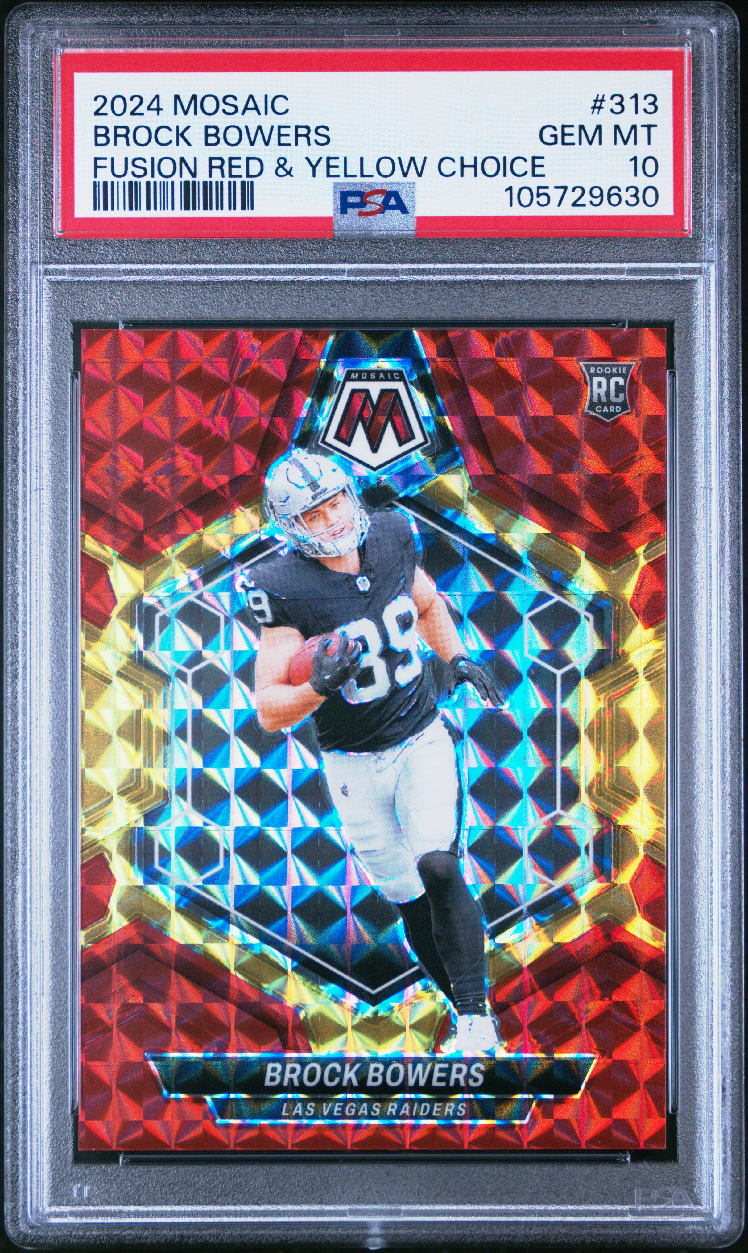2024 #313 Brock Bowers PSA 10 Panini Mosaic