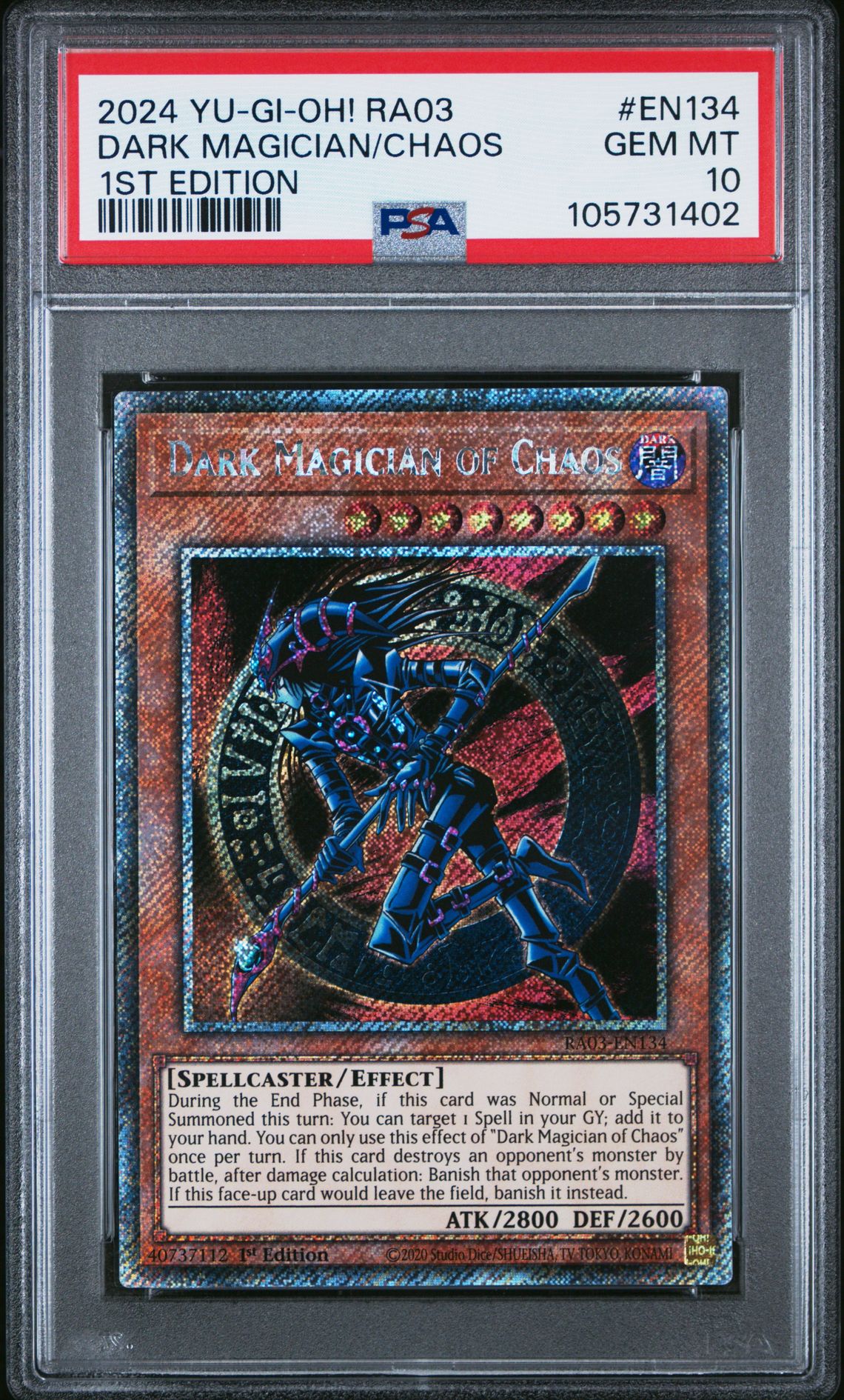 2024 Yu-Gi-Oh! YU-GI-OH! RA03-QUARTER CENTURY BONANZA 1ST EDITION #EN134 Dark Magician/Chaos front