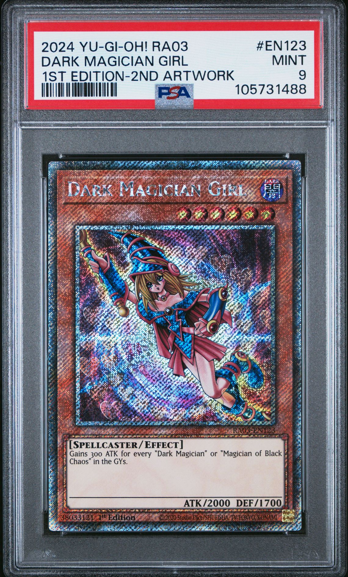 2024 YU-GI-OH! RA03-QUARTER CENTURY BONANZA 2nd Artwork #EN123 Dark Magician Girl front