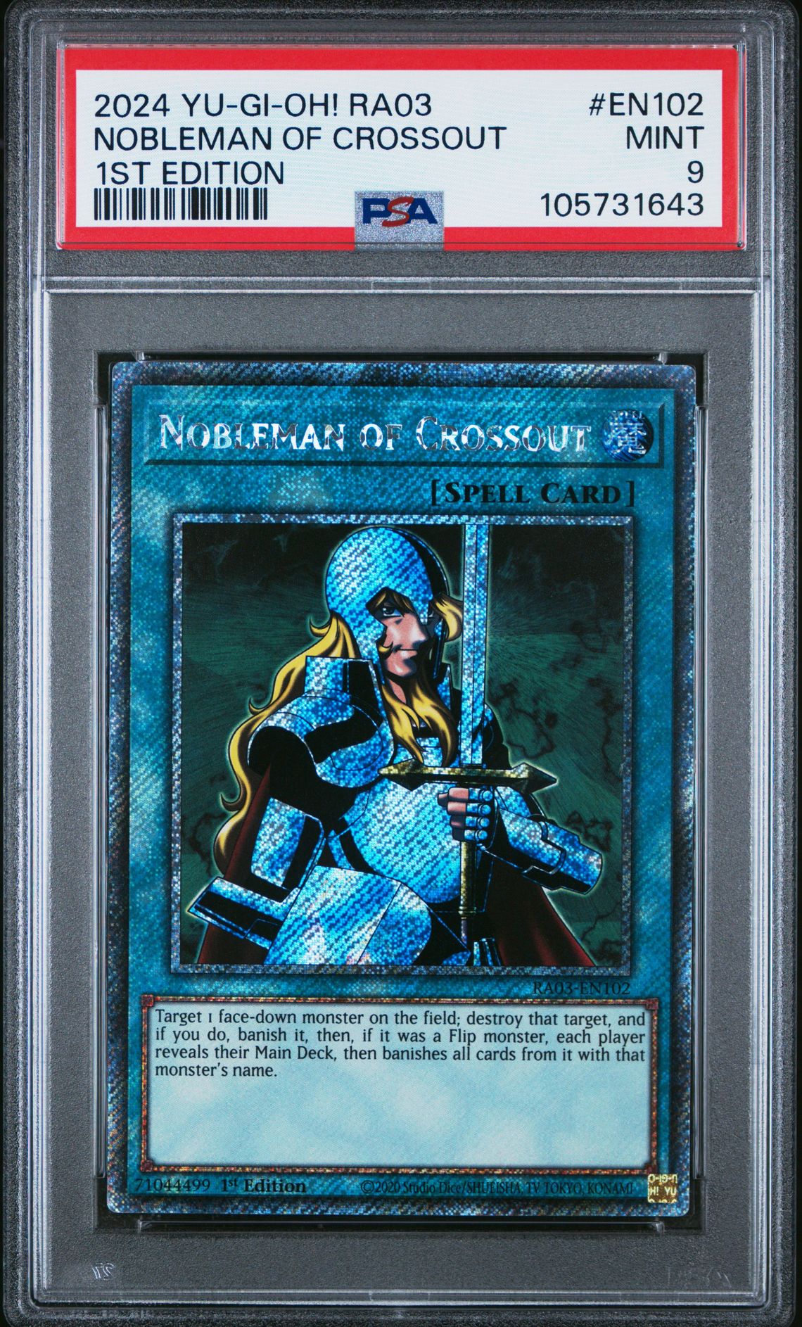 2024 Yu-Gi-Oh! YU-GI-OH! RA03-QUARTER CENTURY BONANZA 1ST EDITION #EN102 Nobleman Of Crossout front