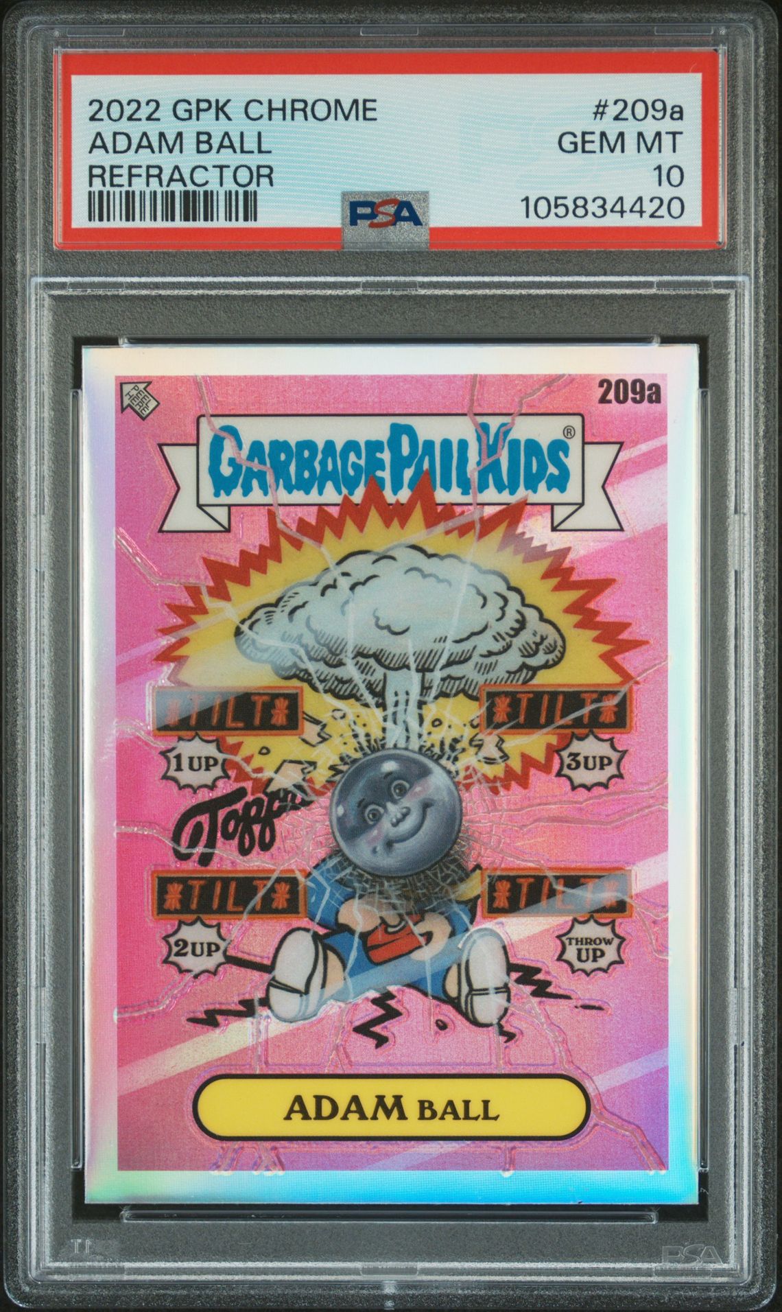 2022 Topps GARBAGE PAIL KIDS CHROME Refractor #209A Adam Ball front