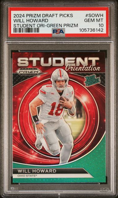 2024 Panini Prizm Draft Picks Green Will Howard front