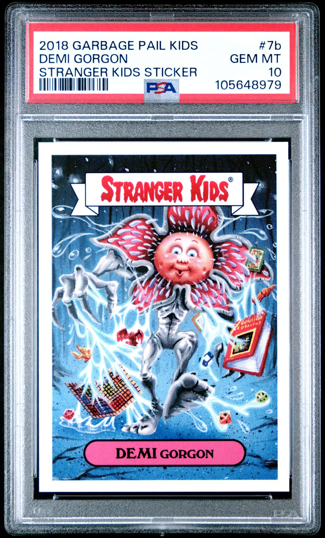 2018 Topps GARBAGE PAIL KIDS STRANGER KIDS STICKER #7B Demi Gorgon front