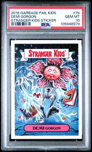 2018 Topps GARBAGE PAIL KIDS STRANGER KIDS STICKER Stranger Kids #7B Demi Gorgon front
