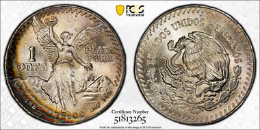 1985-Mo Onza Libertad Ag MS65