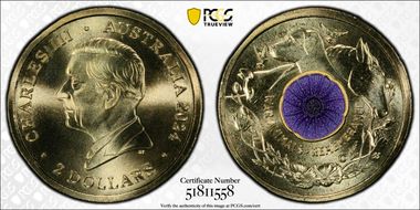 2024-C $2 War Animal Remembrance Colorized MS70