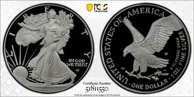 2025-W $1 Silver Eagle First Strike PR70DCAM