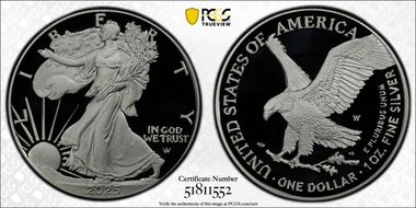 2025-W $1 Silver Eagle First Strike PR70DCAM