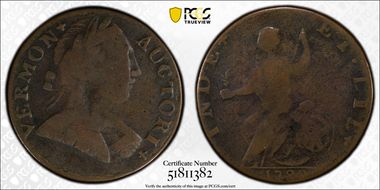 1788 VT 1/2P Bust Right F12BN