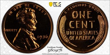 1936 1C Brilliant PR66RD