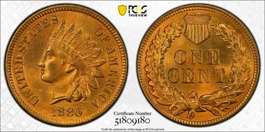 1880 1C MS65RD
