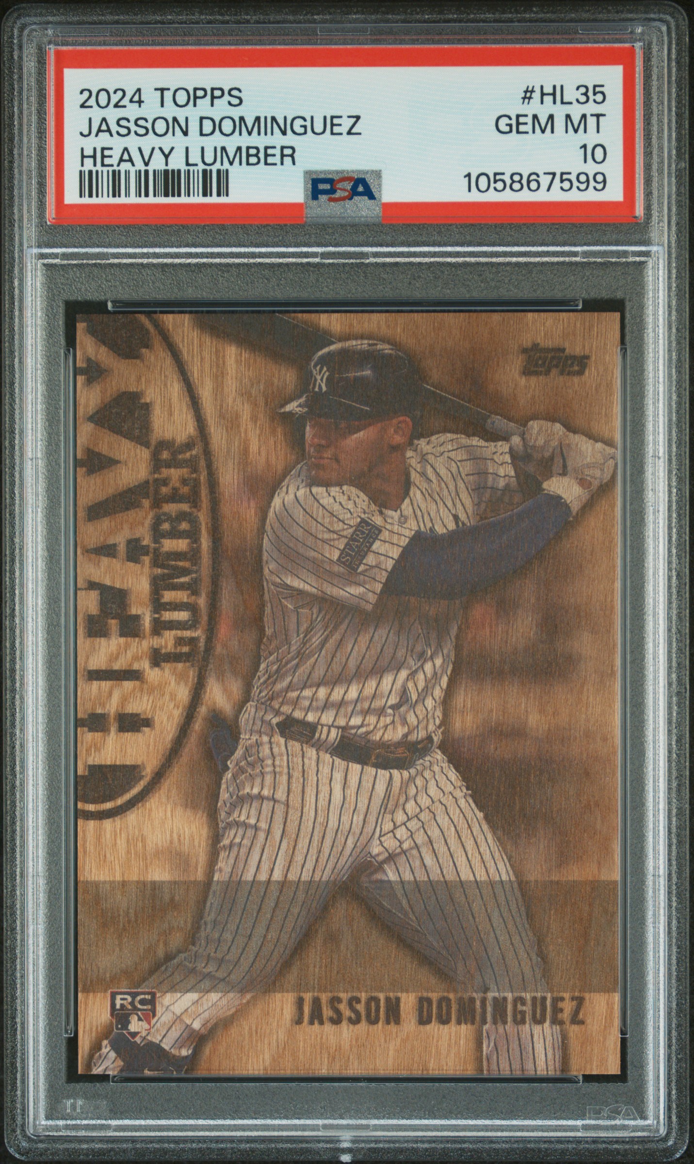 2024 Topps Heavy Lumber Jasson Dominguez #Hl35 (Series 2) Gem Mt 10 front