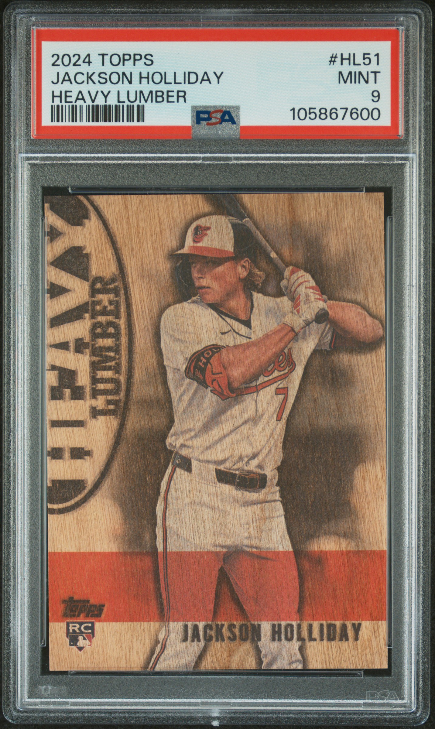 2024 Topps Heavy Lumber Jackson Holliday #Hl51 (Update) Mint 9 front