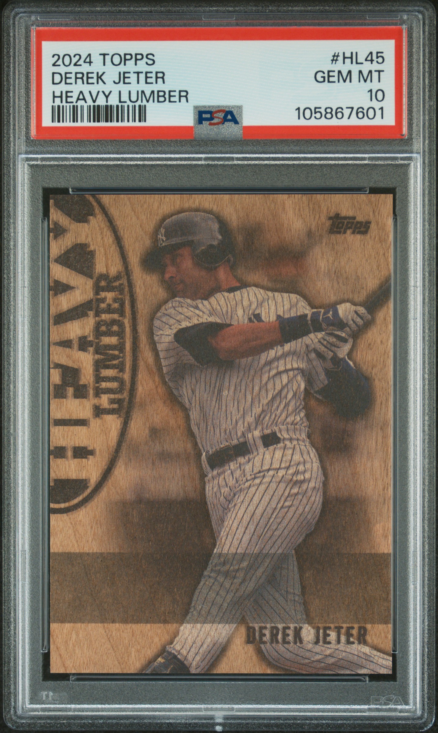 2024 Topps Heavy Lumber Derek Jeter #Hl45 (Update) Gem Mt 10 front