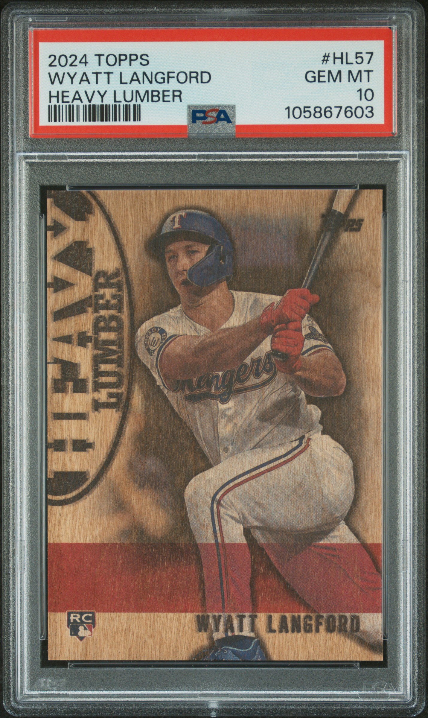 2024 Topps Heavy Lumber Wyatt Langford #Hl57 (Update) Gem Mt 10 front