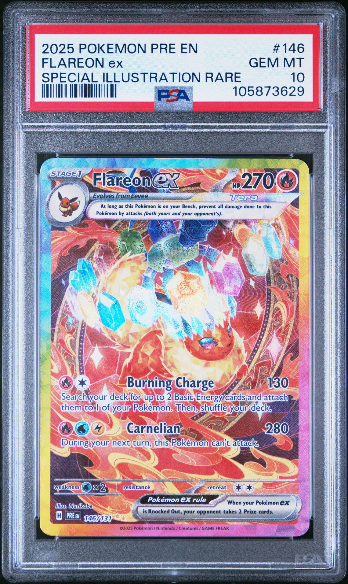 2025 Pokemon POKEMON PRE EN-PRISMATIC EVOLUTIONS SPECIAL ILLUSTRATION RARE #146 Flareon Ex front