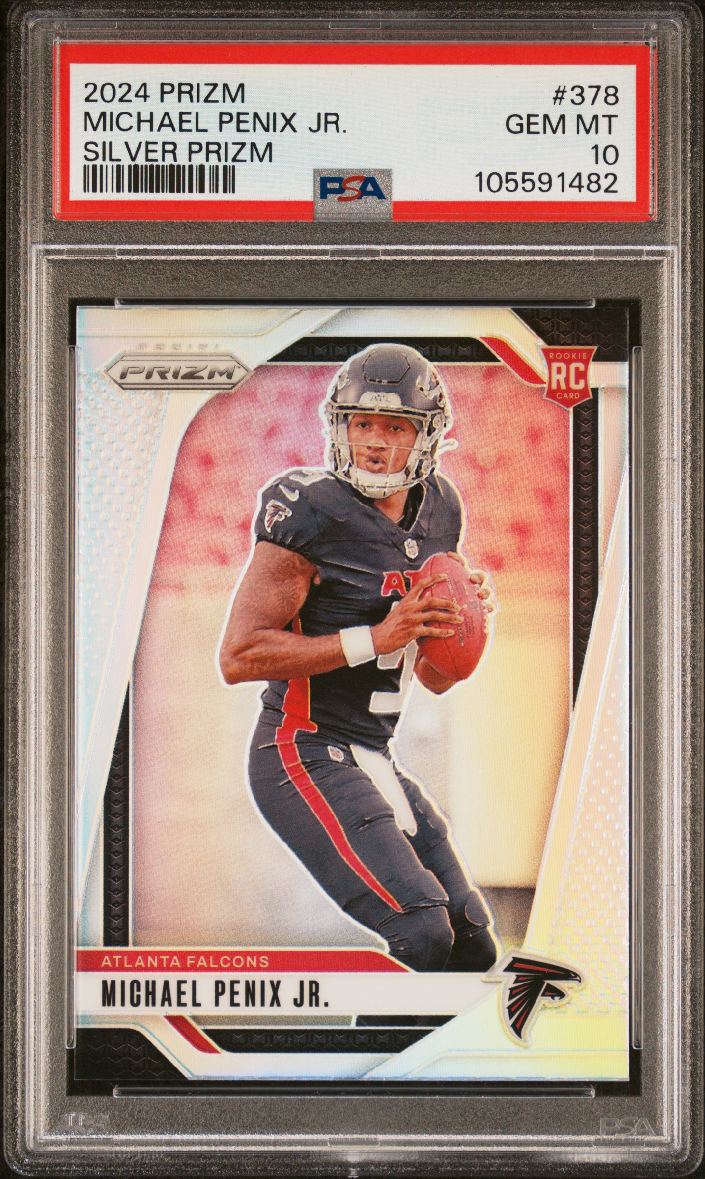 2024 Panini Prizm Michael Penix Jr. #378 (Silver Prizm) Gem Mt 10 front