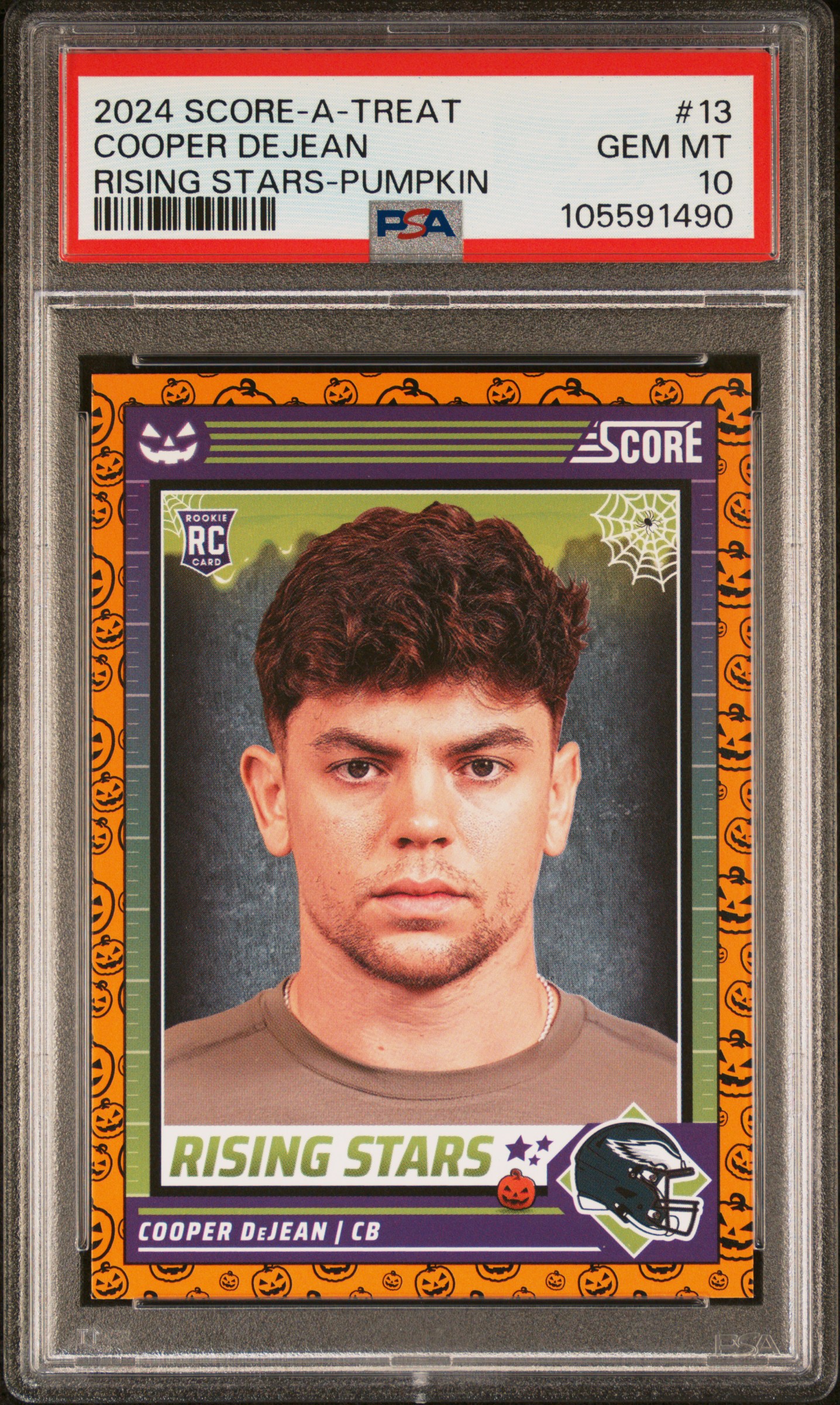 2024 Panini Score-A-Treat Rising Stars Cooper Dejean #13 (Rising Stars-Pumpkin) Gem Mt 10 back