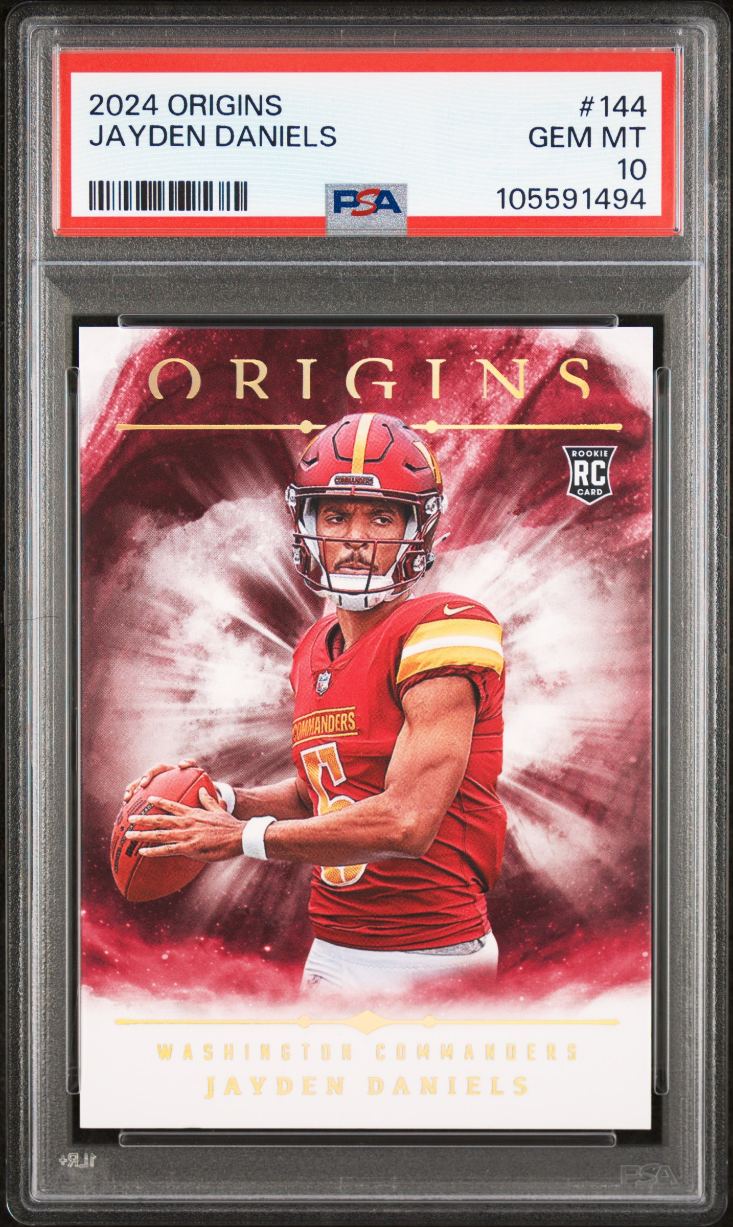 2024 Panini Origins Jayden Daniels #144 Gem Mt 10 front