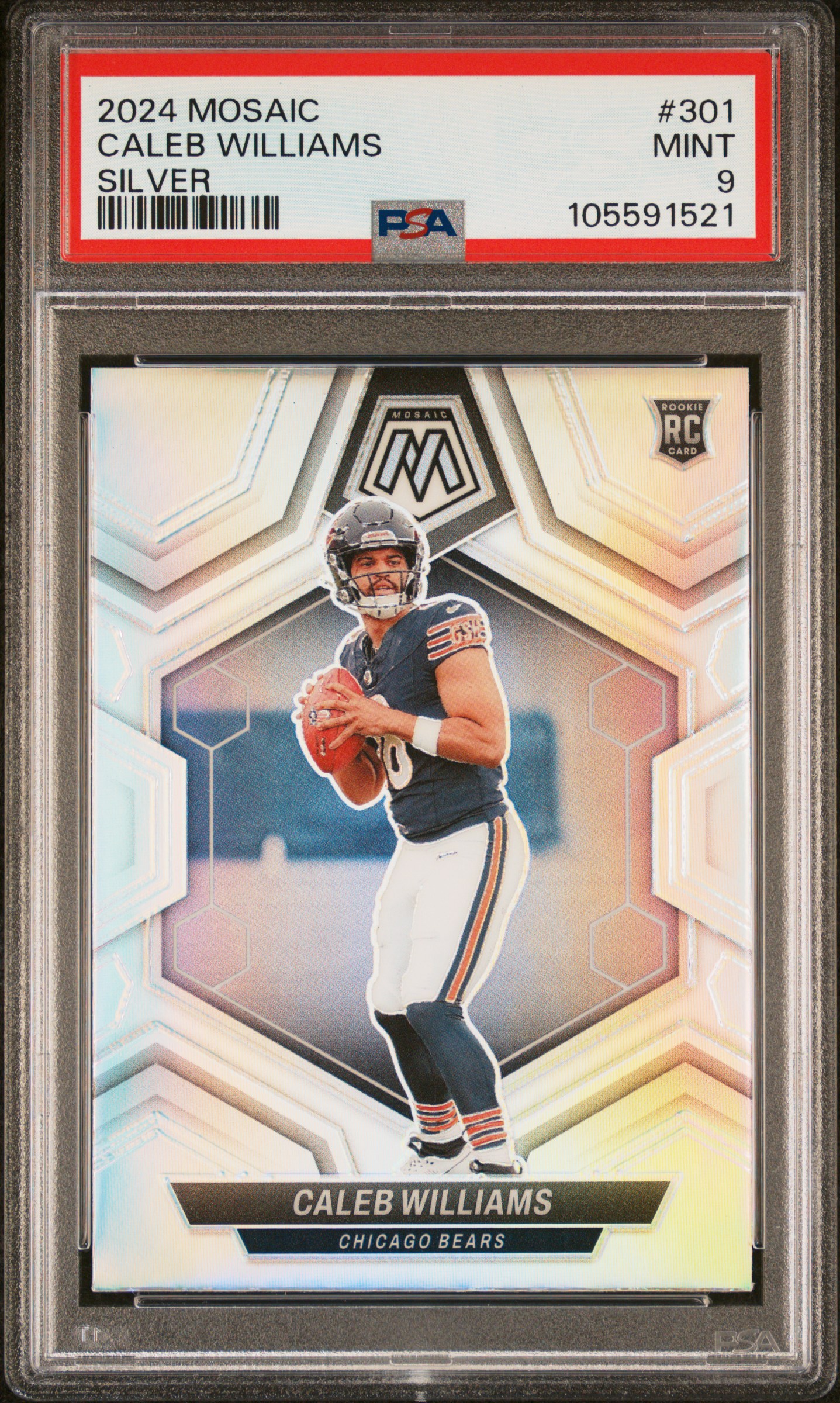 2024 Panini Mosaic Caleb Williams #301 (Silver) Mint 9 front