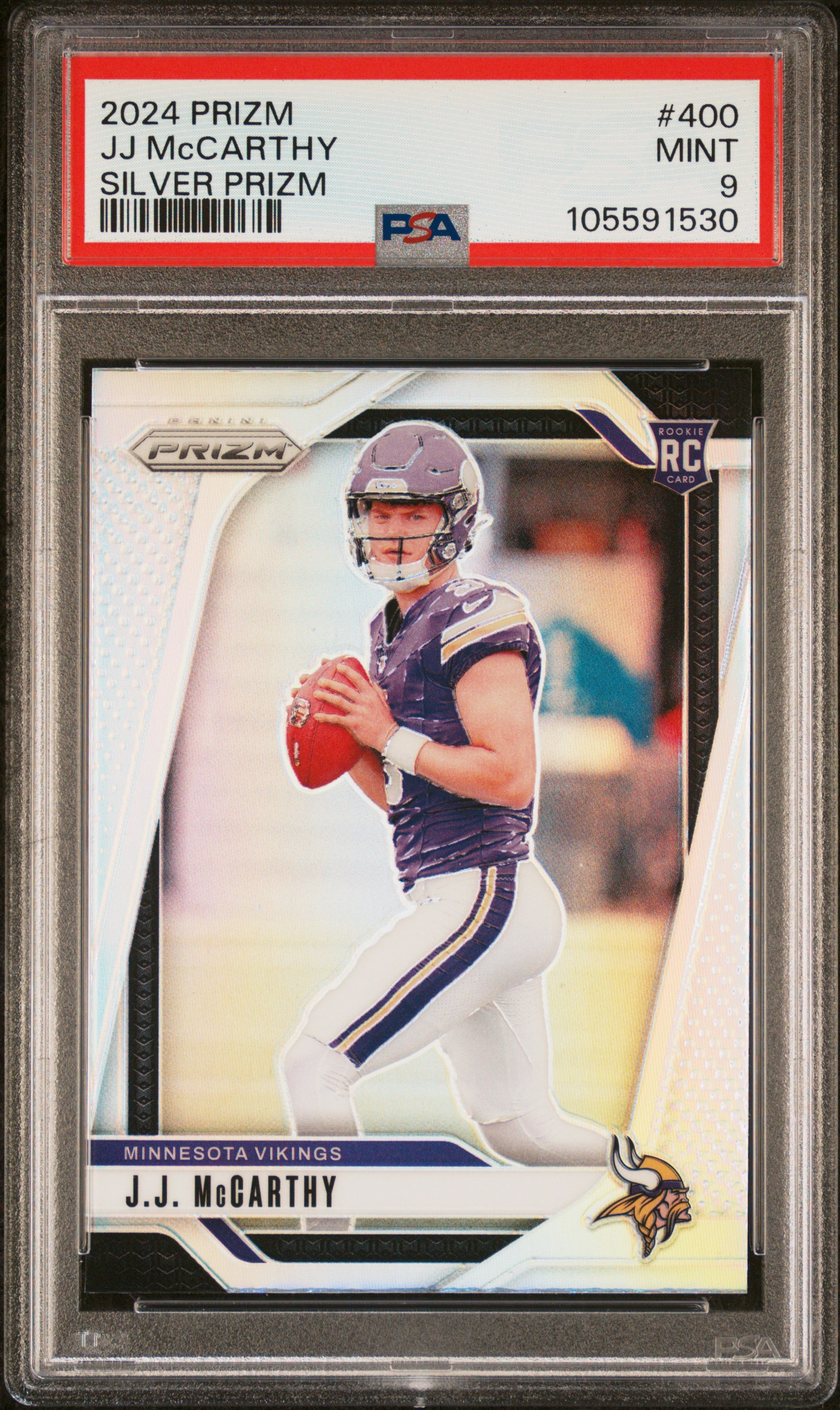 2024 Panini Prizm Jj Mccarthy #400 (Silver Prizm) Mint 9 front