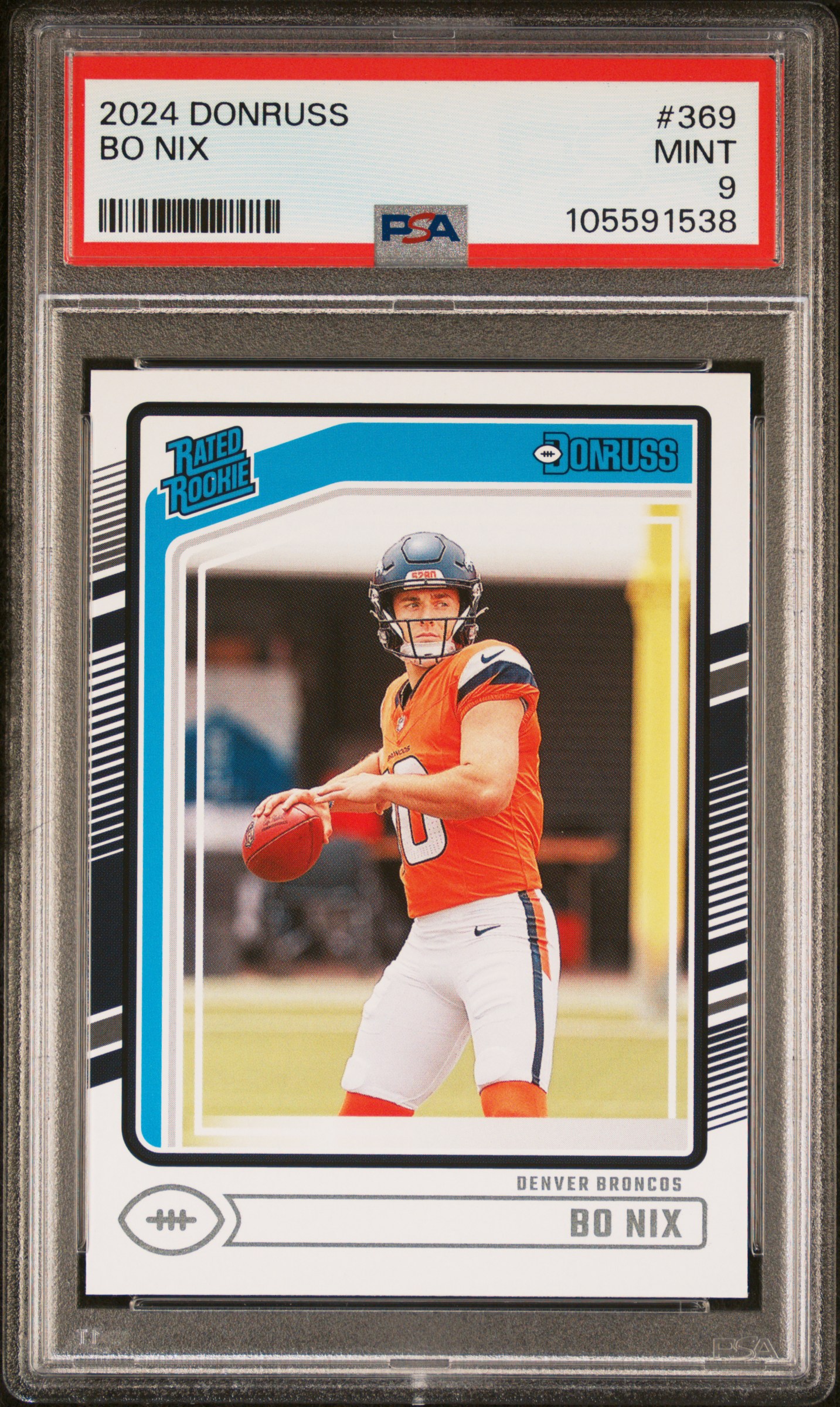 2024 Panini Donruss Bo Nix #369 Mint 9 front
