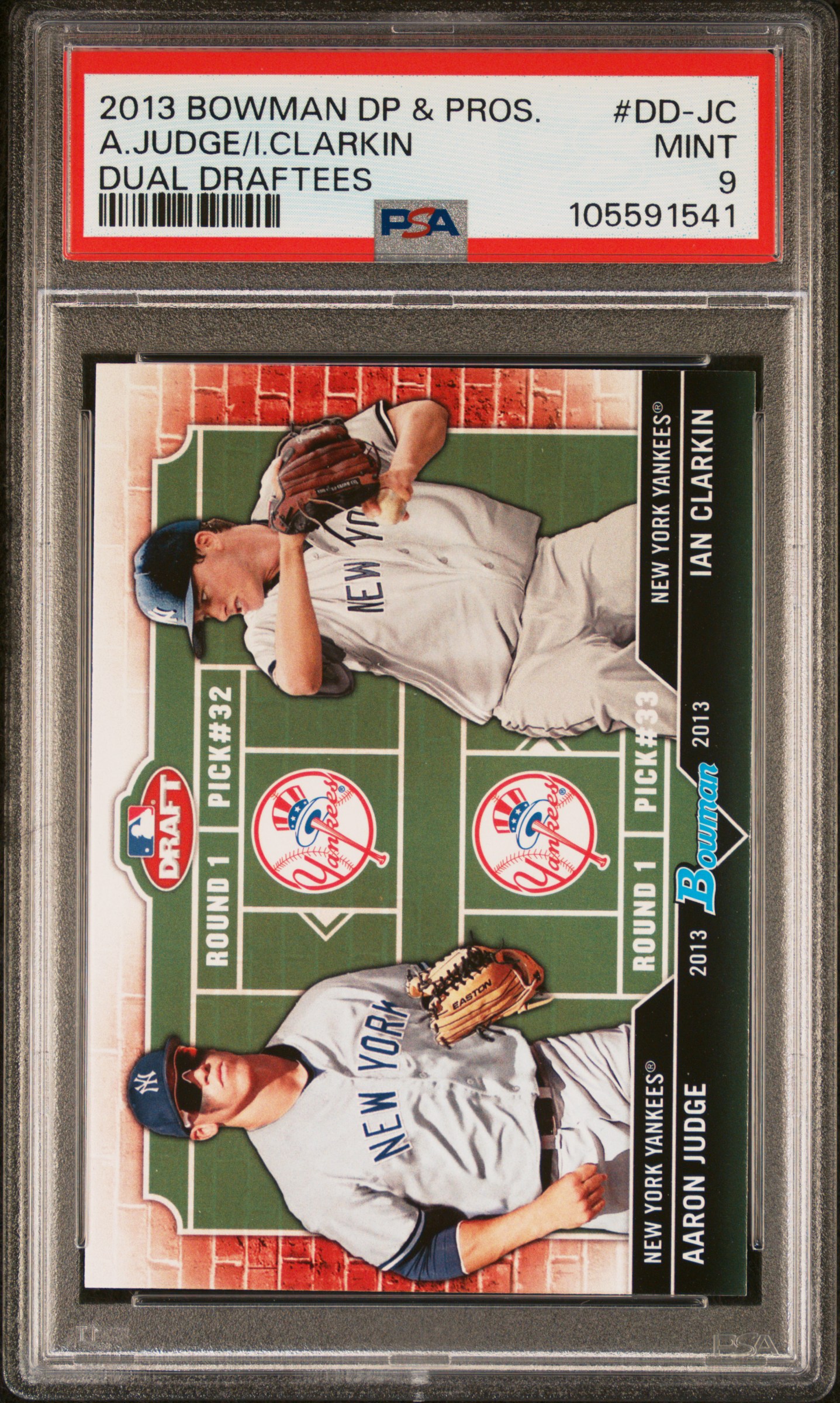 2013 Bowman Draft Picks & Prospects Dual Draftees A.judge/I.clarkin #Dd-Jc (Dual Draftees) Mint 9 front