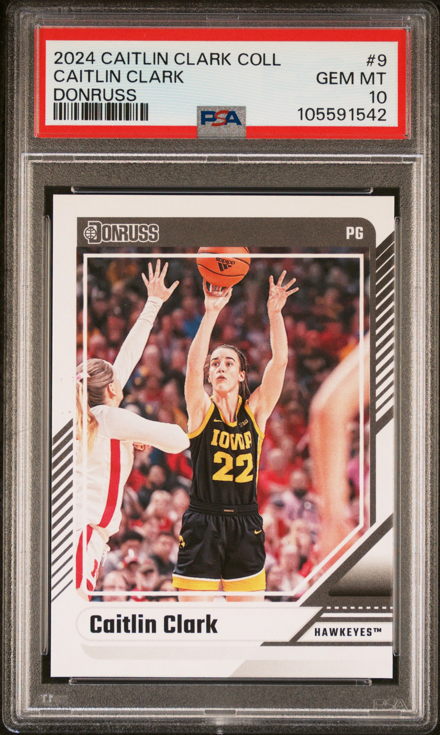 2024 Panini Caitlin Clark Collection Donruss Caitlin Clark #9 Gem Mt 10 front