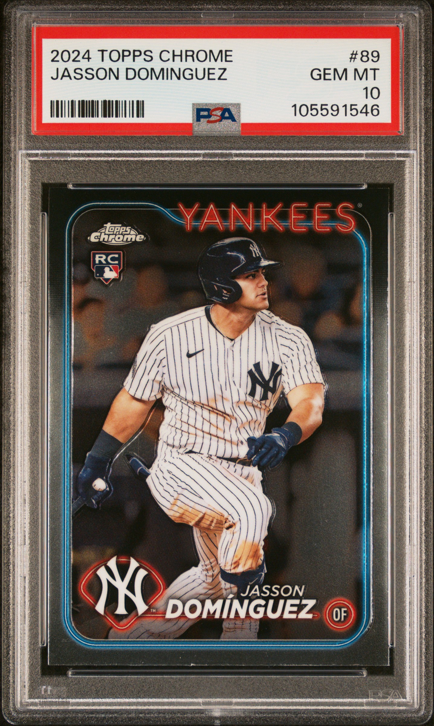 2024 Topps Chrome Jasson Dominguez #89 Gem Mt 10 front