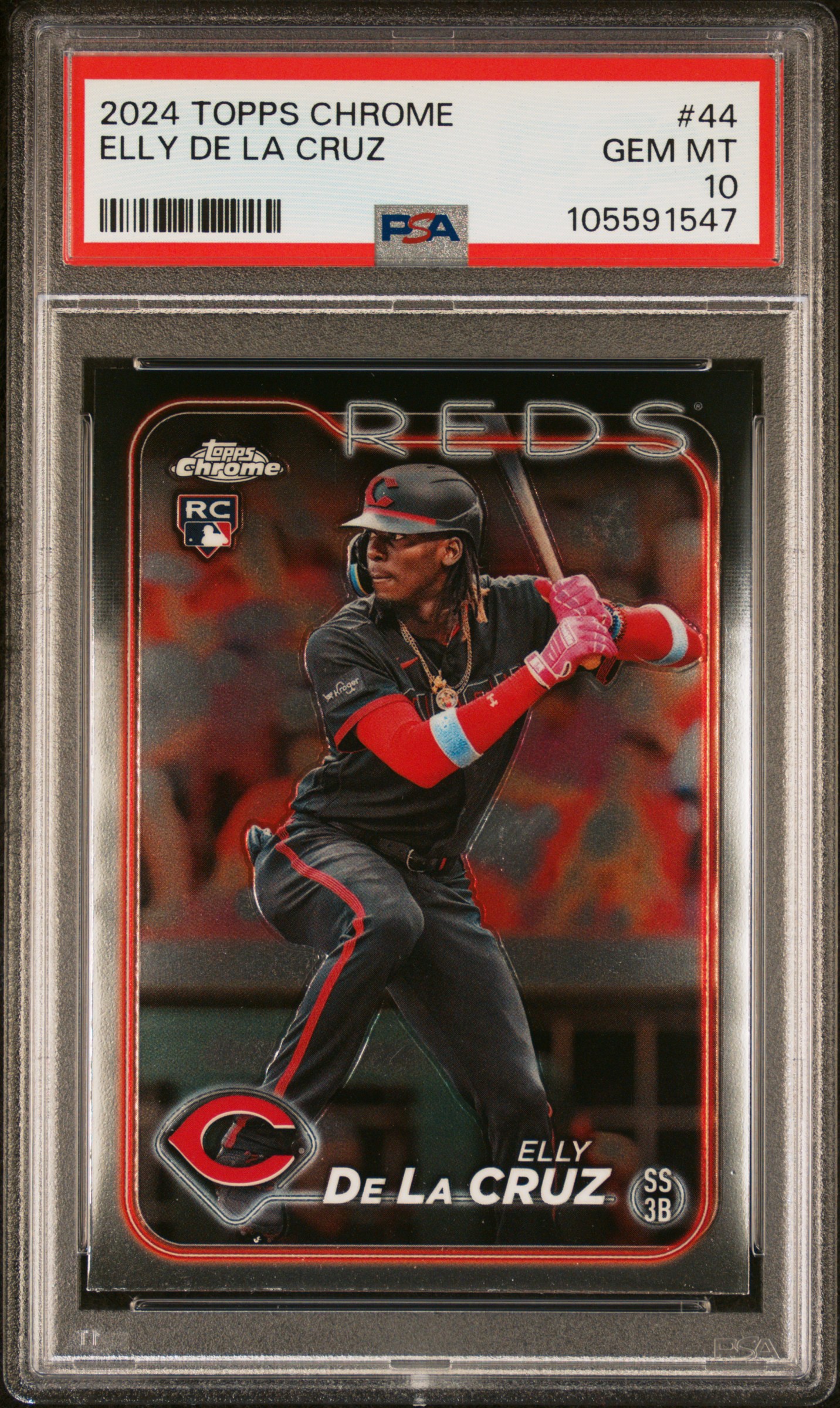 2024 Topps Chrome Elly De La Cruz #44 Gem Mt 10 front