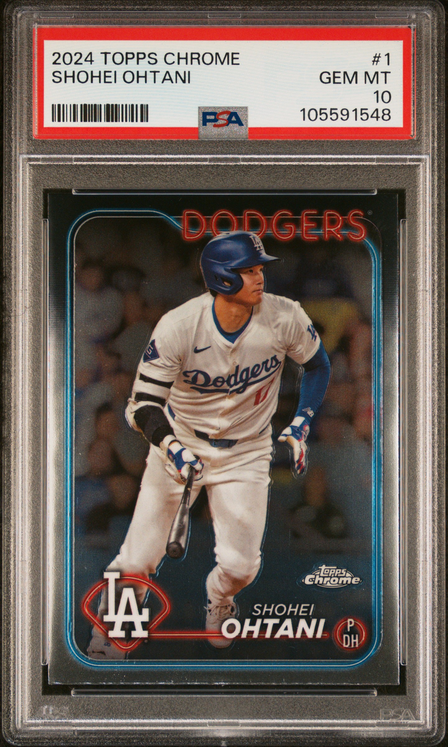 2024 Topps Chrome Shohei Ohtani #1 Gem Mt 10 front