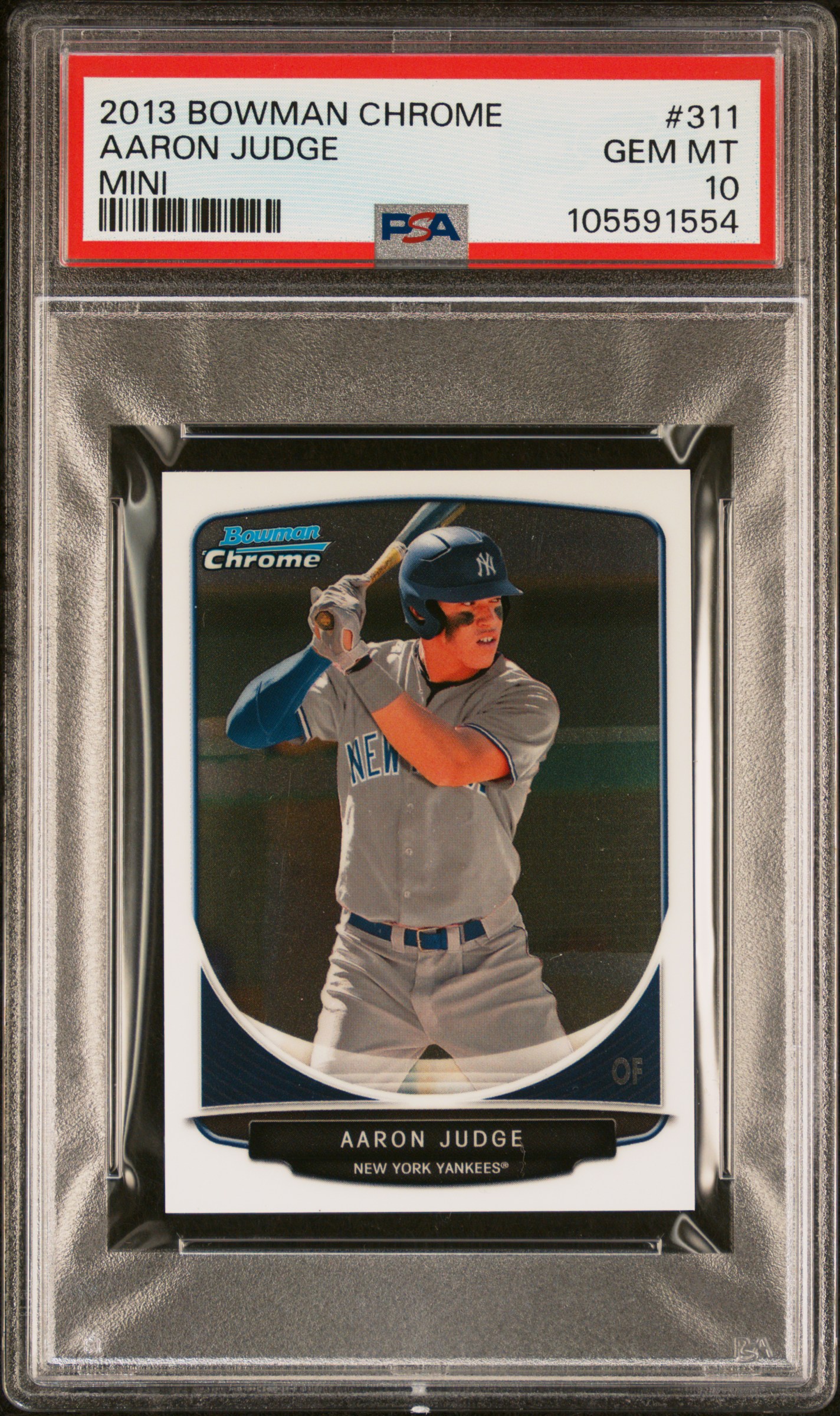 2013 Bowman Chrome Mini Aaron Judge #311 (Mini) Gem Mt 10 front