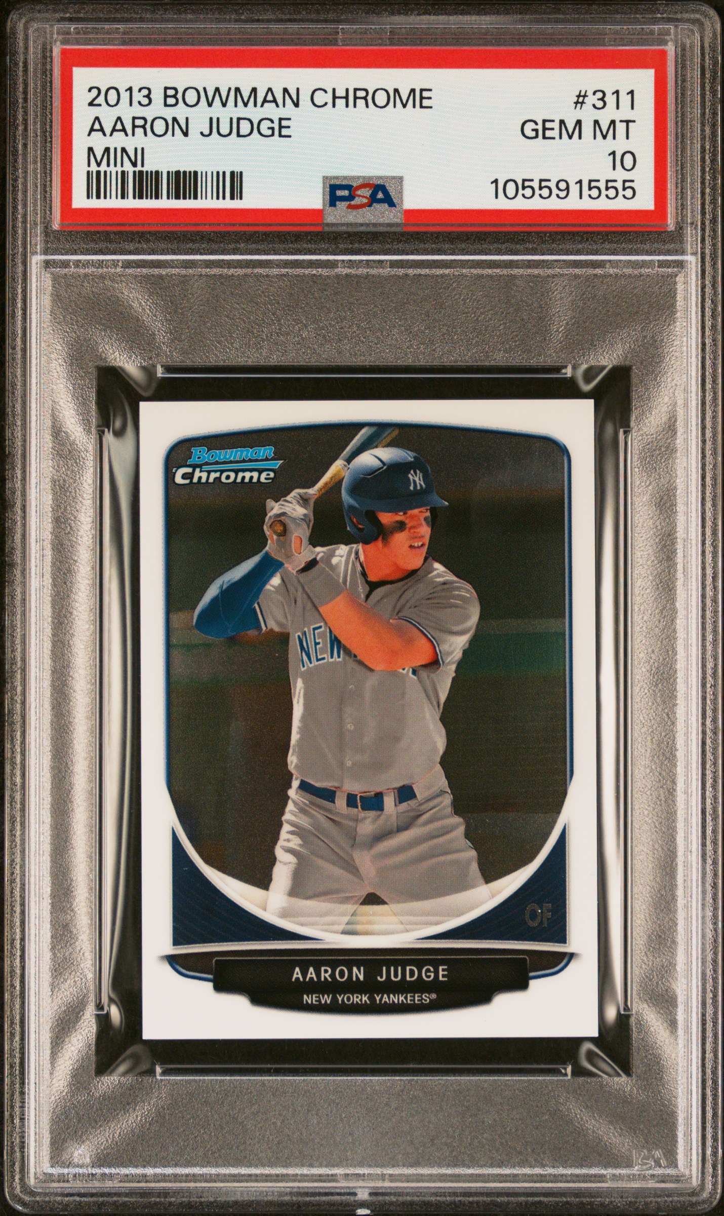 2013 Bowman Chrome Mini Aaron Judge #311 (Mini) Gem Mt 10 front