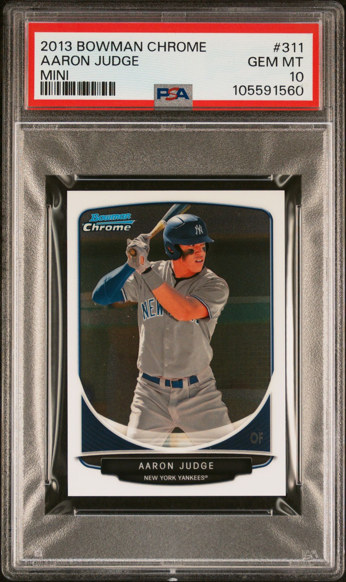 2013 Bowman Chrome Mini Aaron Judge #311 (Mini) Gem Mt 10 front