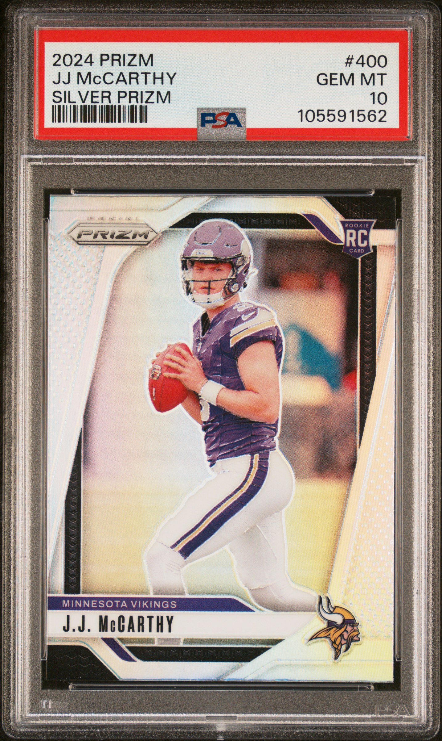 2024 Panini Prizm Jj Mccarthy #400 (Silver Prizm) Gem Mt 10 front