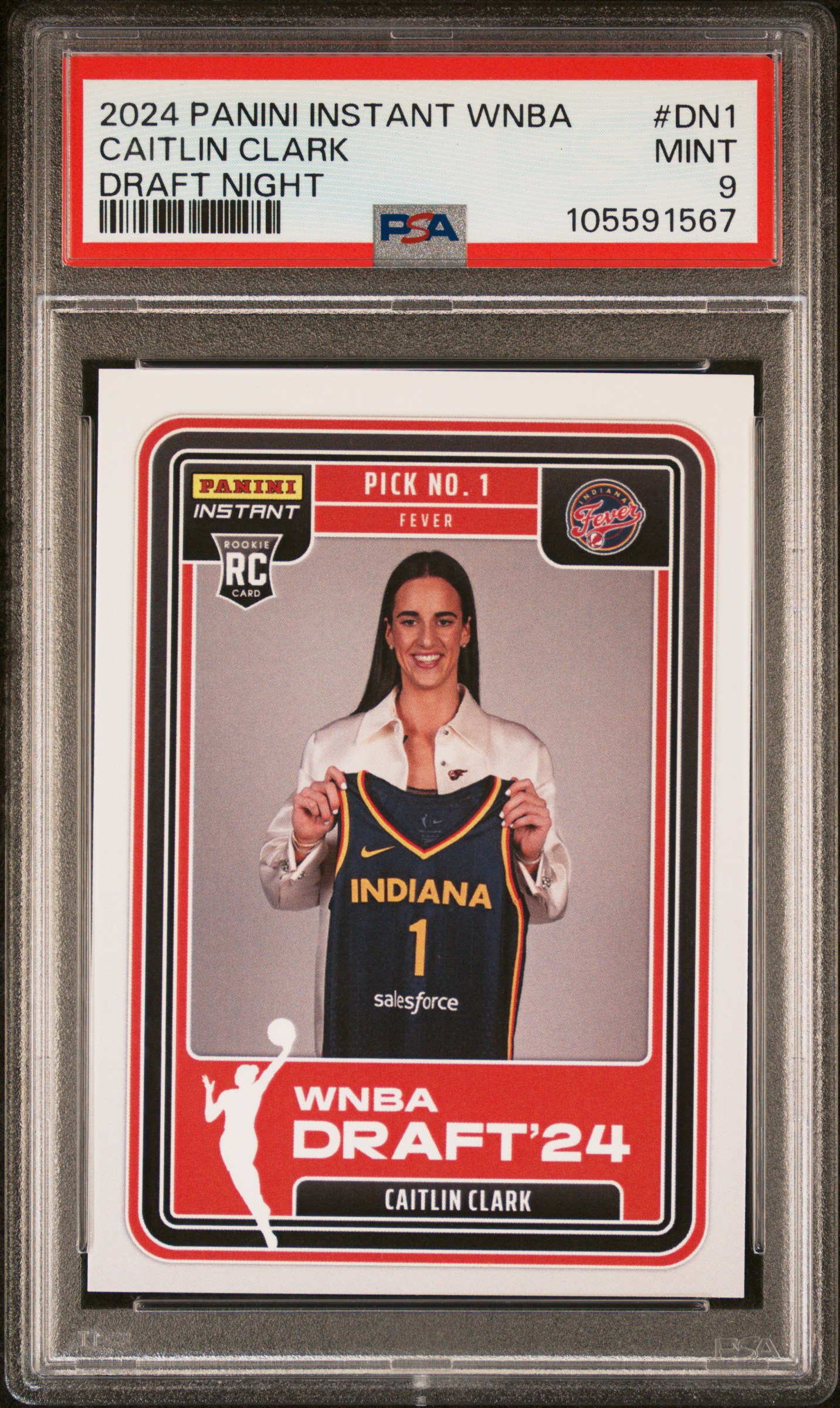 2024 Panini Instant Wnba Draft Night Caitlin Clark #Dn1 Mint 9 front