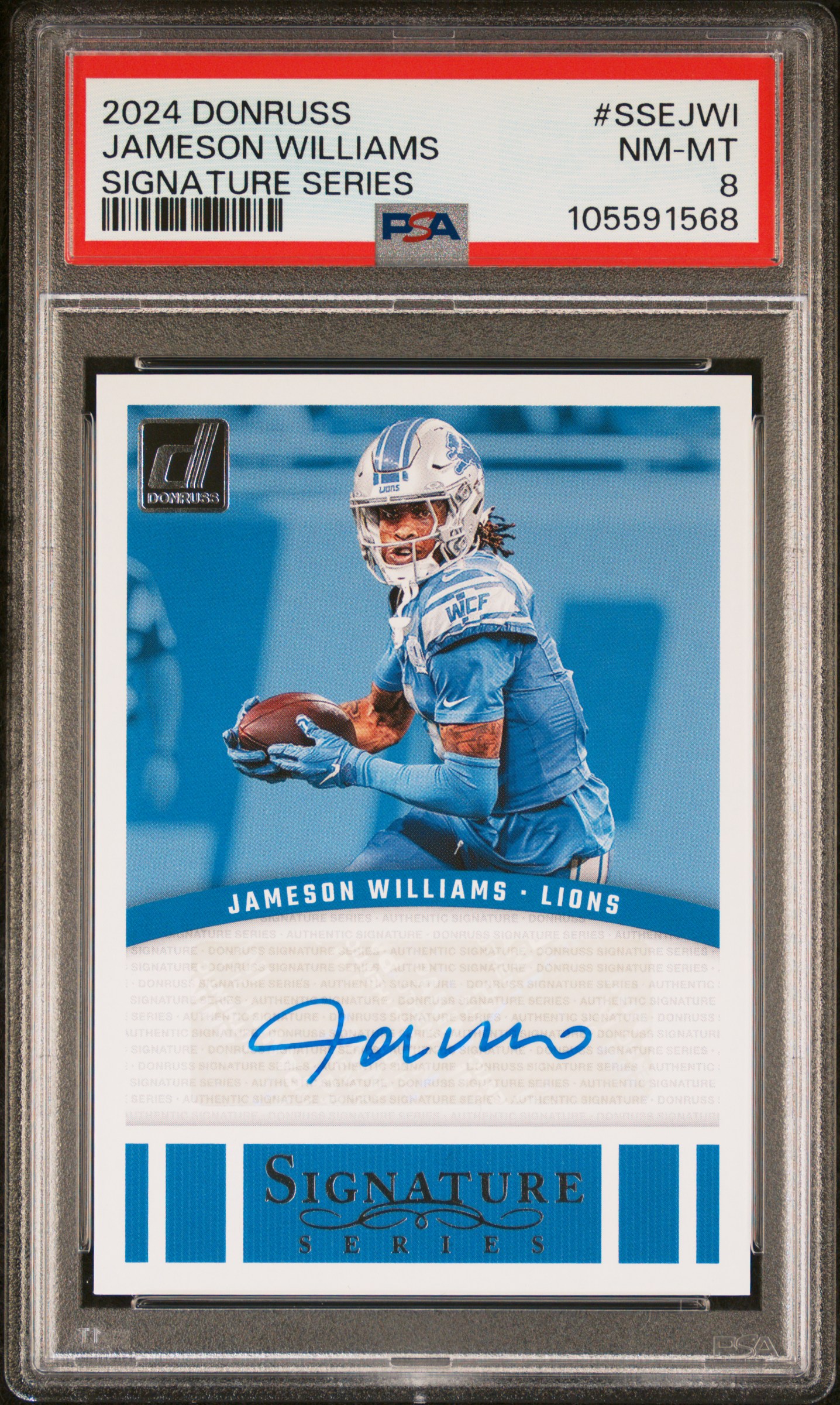 2024 Panini Donruss Signature Series Jameson Williams #Ssejwi Nm-Mt 8 front