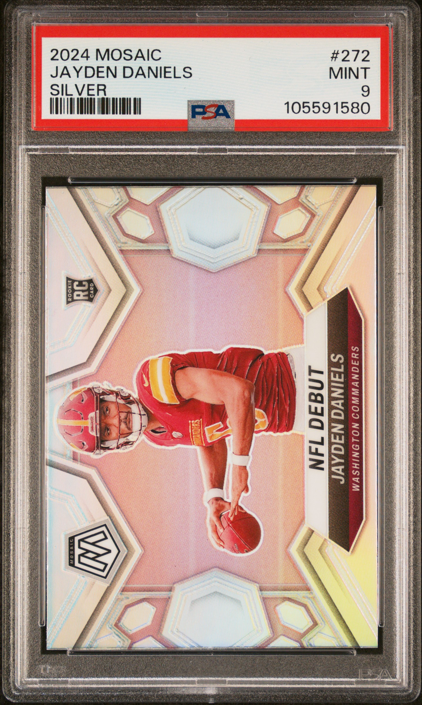 2024 Panini Mosaic Jayden Daniels #272 (Silver) Mint 9 front