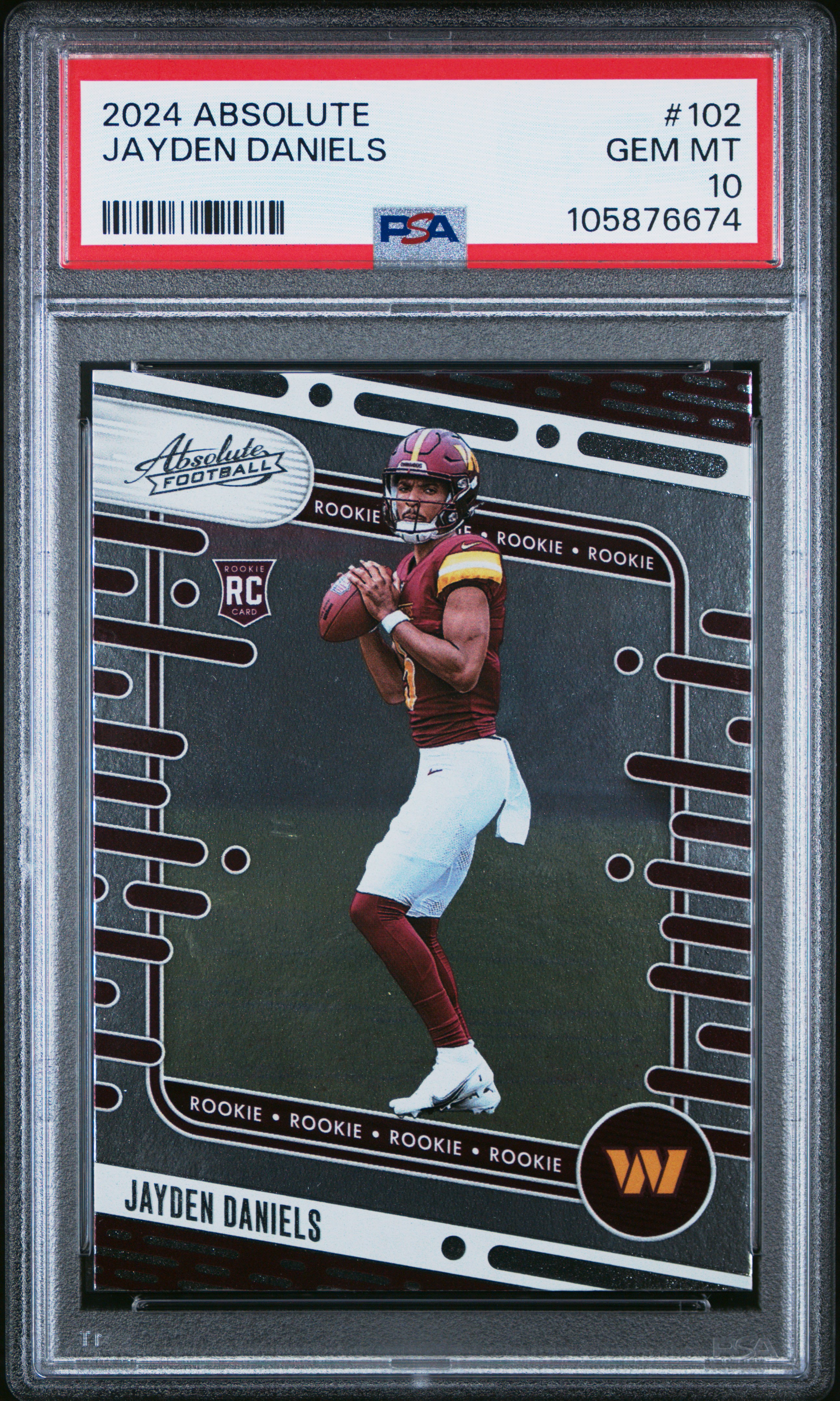 2024 Panini Absolute Jayden Daniels #102 Gem Mt 10 front